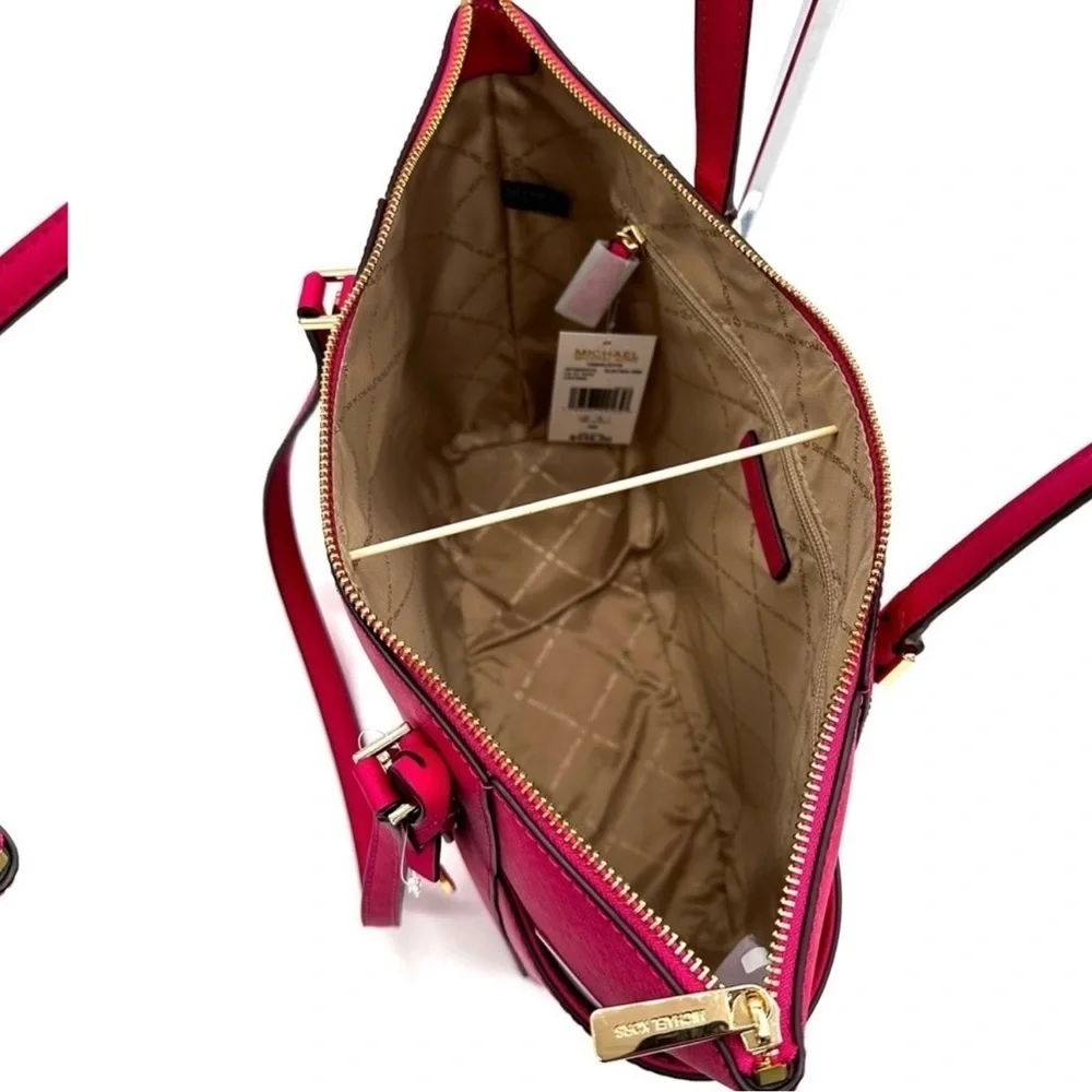 Michael Kors Large Charlotte Tote Bag Electric Pink